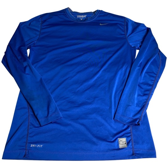 Nike Men's Blue Long Sleeve Shirt, L - Picture 3 of 10